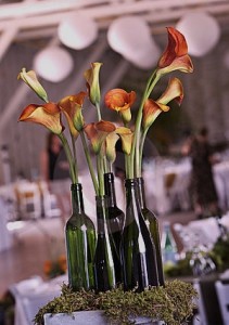 Wedding Wine Bottle Centerpiece