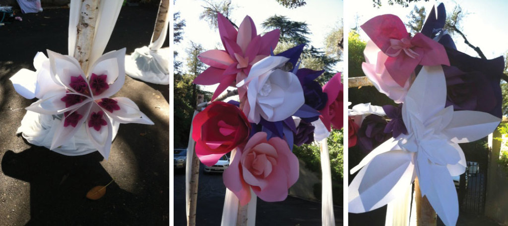 Here are some details of the lovely flowers by paperlyeverafter.com.