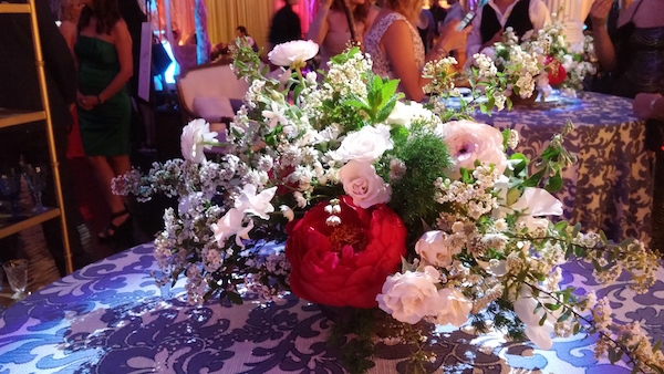 Red peony florals with with flowers