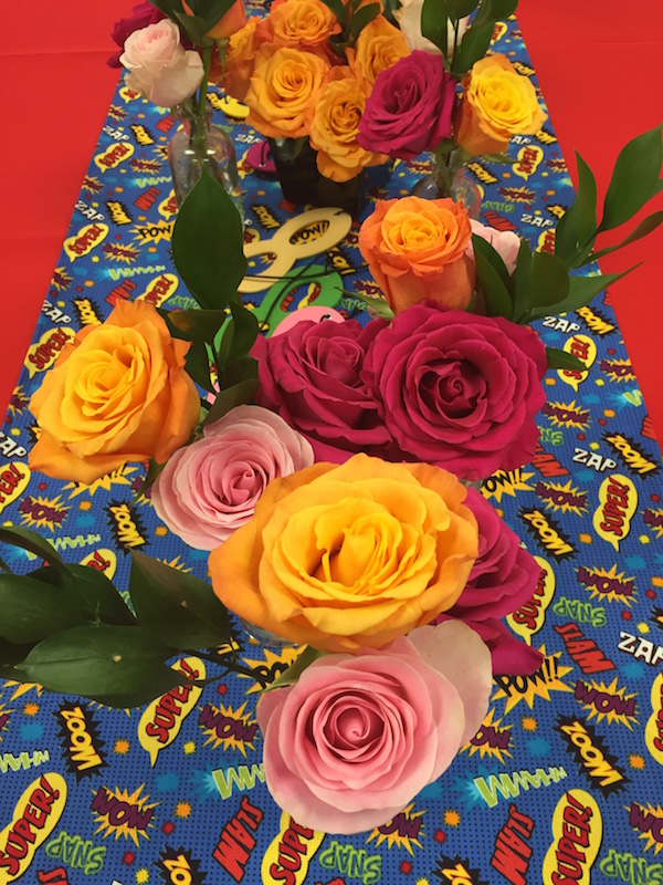 Bright roses superhero flowers