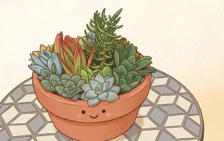 Succulent Planter Cartoon