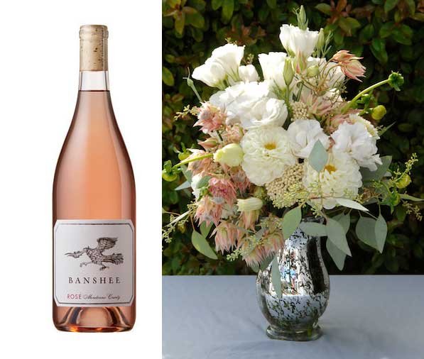 Rosé floral design by Flower Duet.