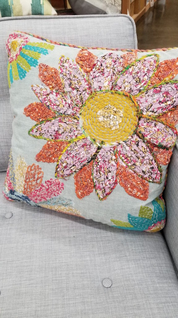 Floral pillow at Cost Plus World Market - Photo by Kit Wertz.