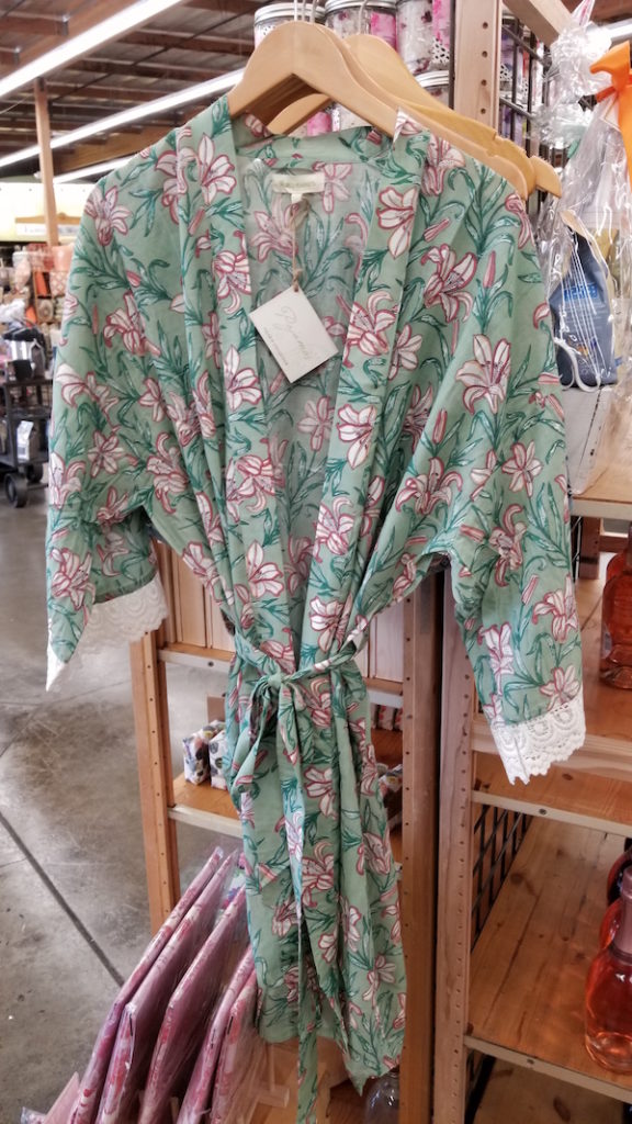 Floral robe at Cost Plus World Market - Photo by Kit Wertz.