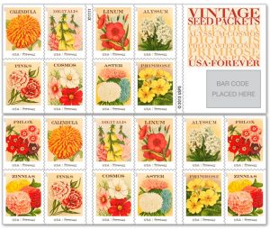 Seed packet stamps