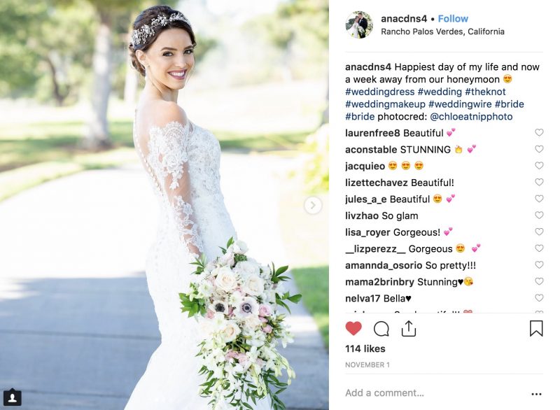 White Cascading bridal bouquet by Flower Duet
