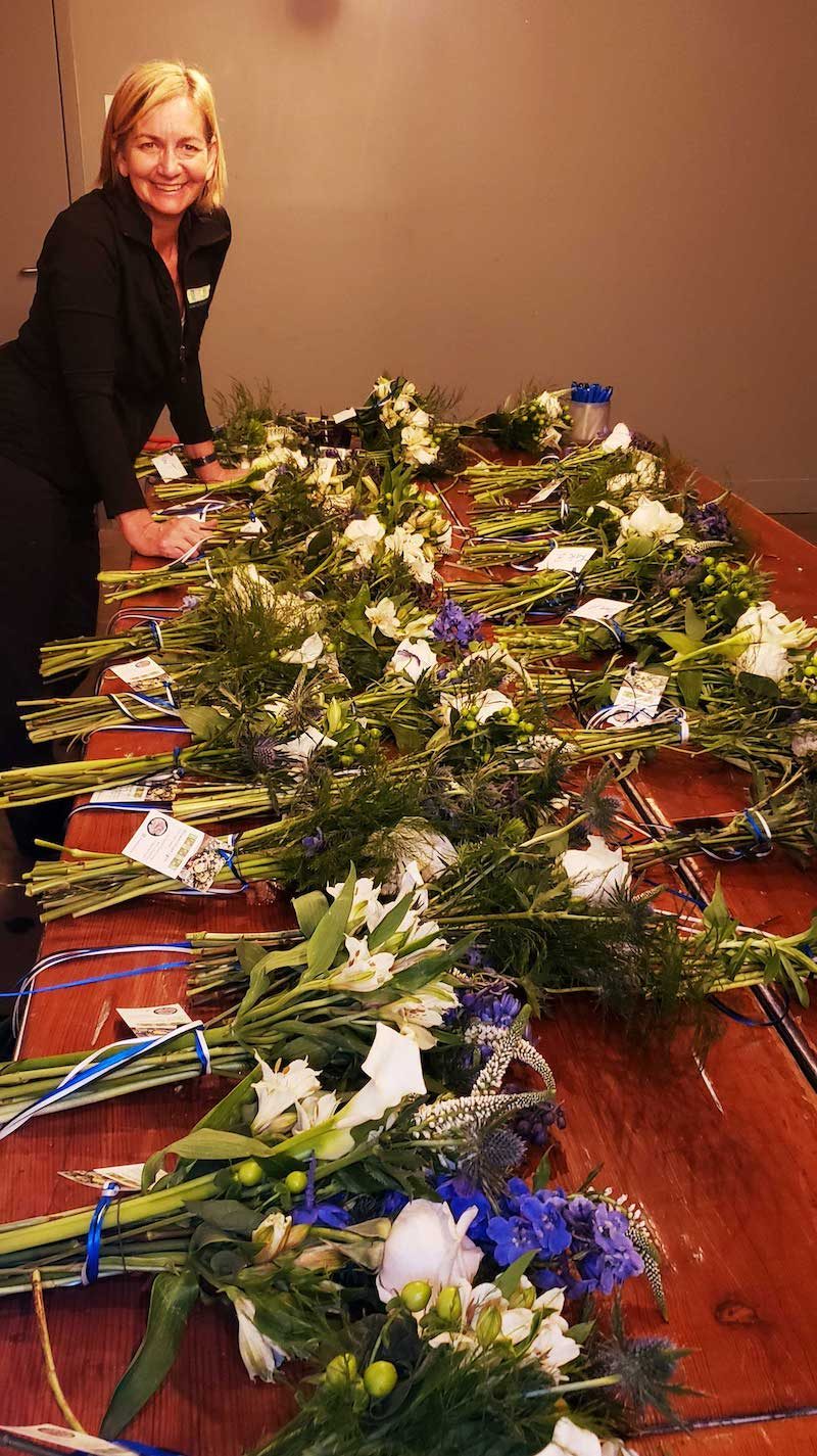 Guests bouquets and Casey of Flower Duet