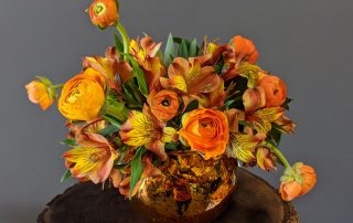 Orange flower centerpiece