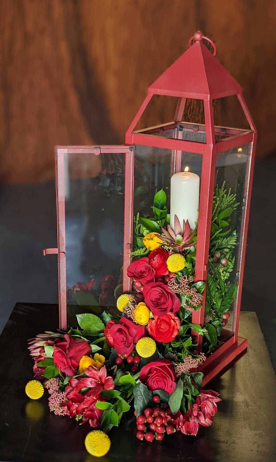 Lunar New Year Floral Lantern Lunar New Year Floral Design in Red Lantern by Flower Duet