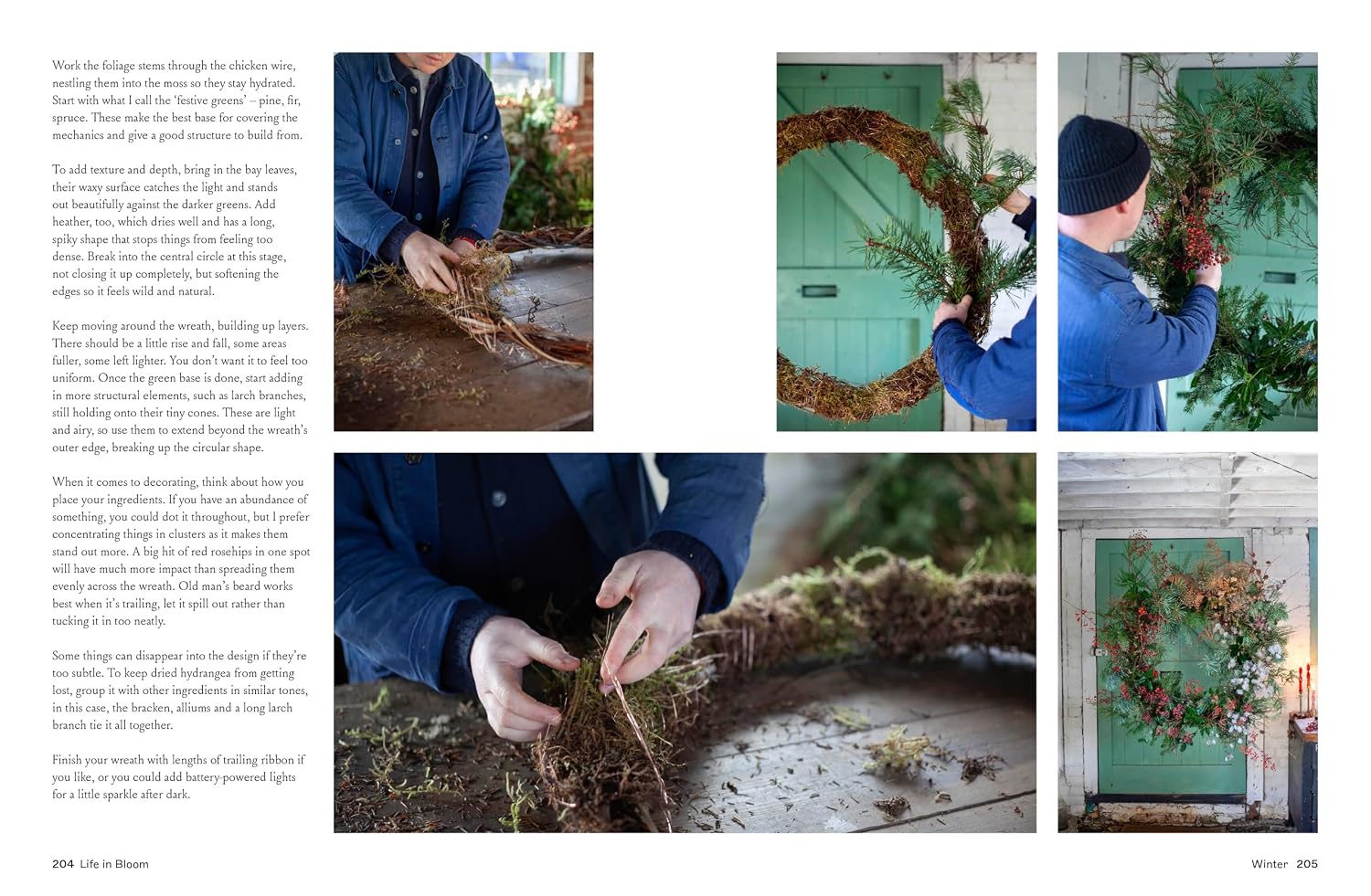 Life in Bloom Book Wreath excerpt 